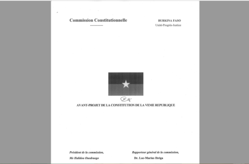 Article : Constitution du Burkina : l’avant-projet omet des questions importantes